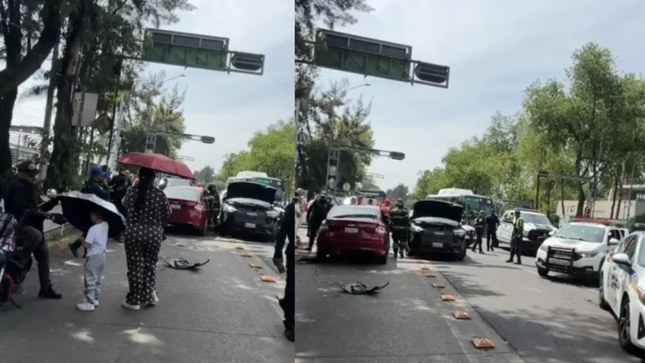Aparatoso accidente en calles de Buenavista