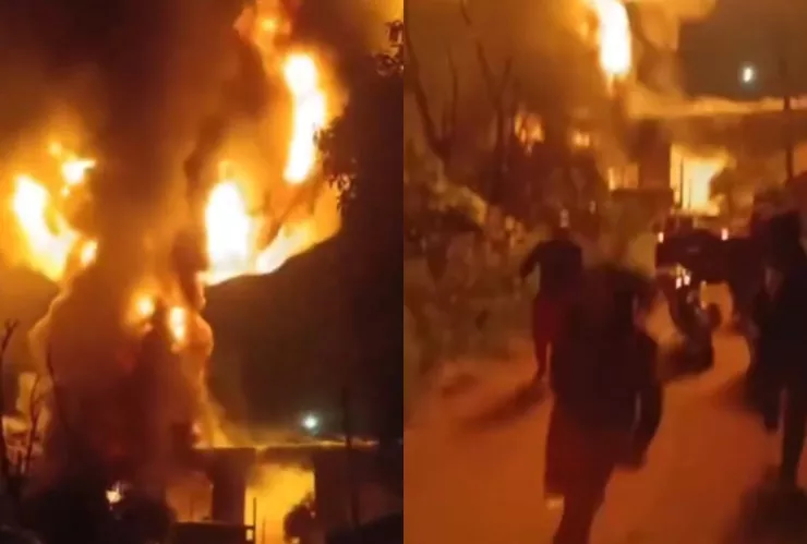 Accidente en la México-Tuxpan: pipa cae de un puente, explota y obliga a cerrar la autopista