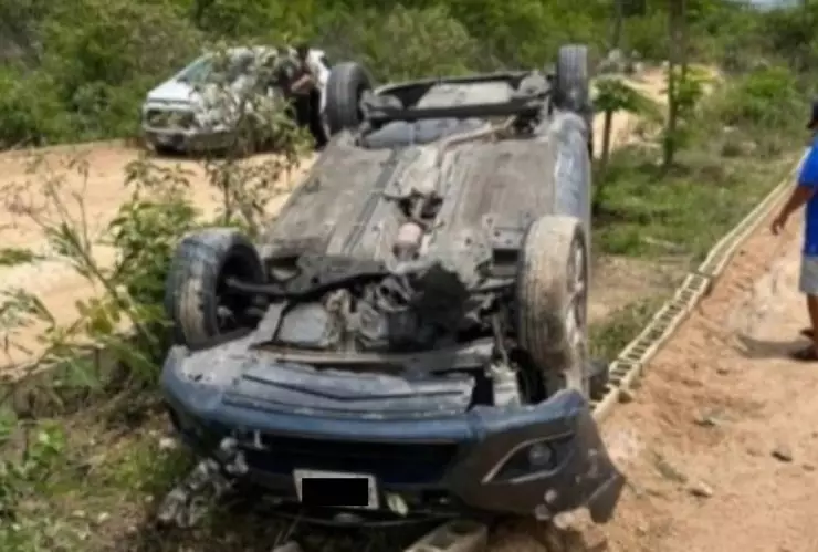 Reportan fuerte accidente con volcadura en la Cholul-Tixcuytún