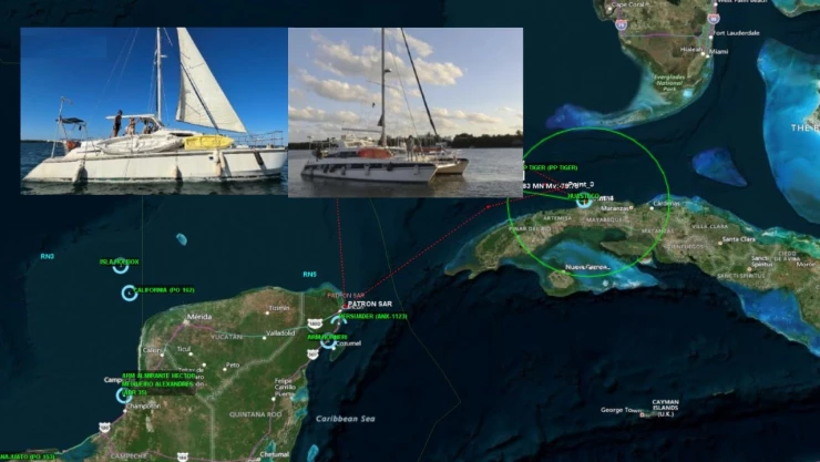 mapa_caribe_semar_localizacion_dos_embarcaciones_ayuda_humanitaria_cuba