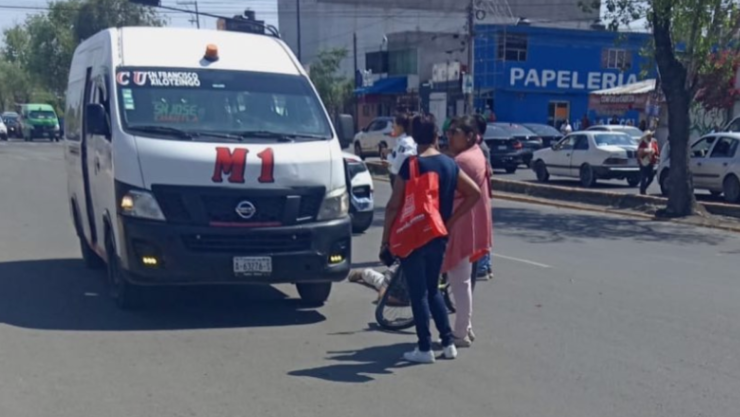 Movilización en la 11 Sur, en Puebla, hoy miércoles
