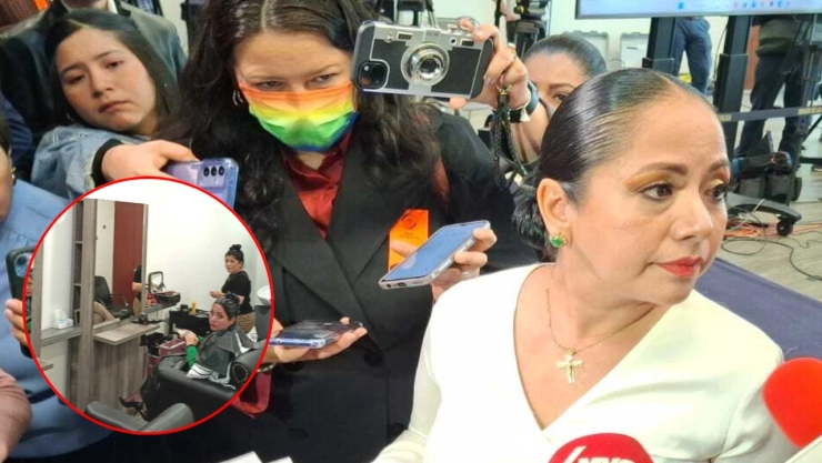 Juanita Guerra apareció en un video retocándose el tinte en la estética del Senado