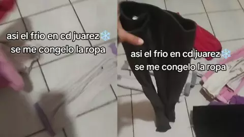 Ropa se congela Ciudad Juárez