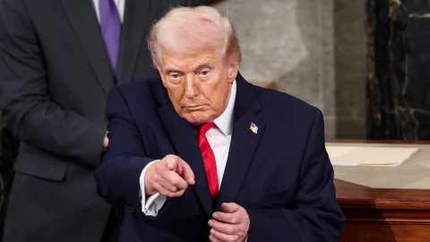 El presidente de Estados Unidos, Donald Trump, pronuncia el discurso sobre el Estado de la Unión en el Capitolio de Estados Unidos en Washington D.C.