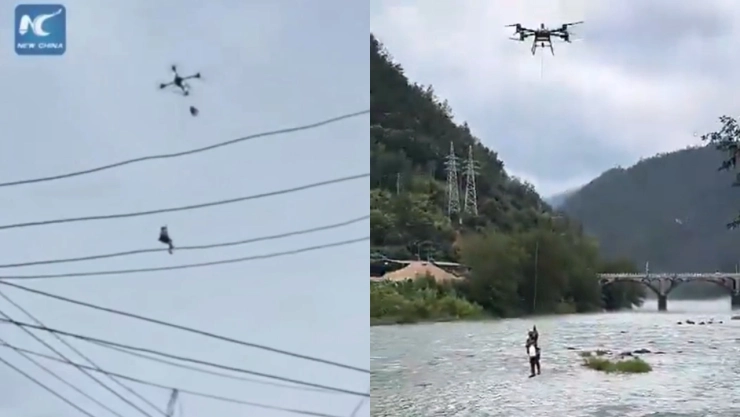 Rescatan-a-dos-personas-con-drones-en-China