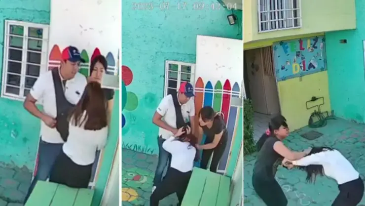 Maestra golpeada