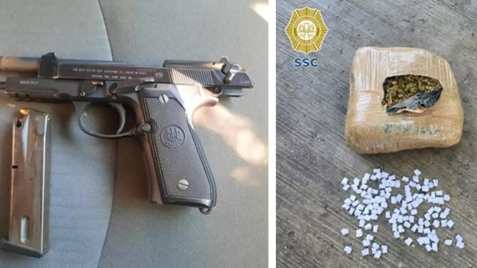 Droga y arma de fuego