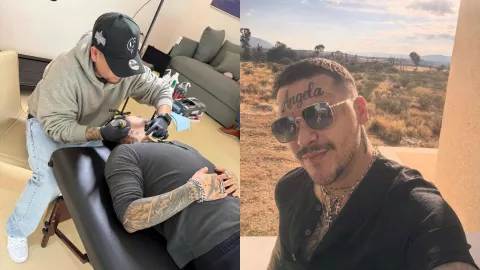 ¿Se hizo el nombre de Ángela Aguilar? Christian Nodal sorprende a sus fans con nuevo tatuaje