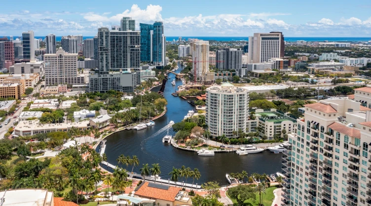 Vista aérea de Fort Lauderdale, Florida