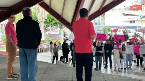 Marcha por la democracia en Poza Rica