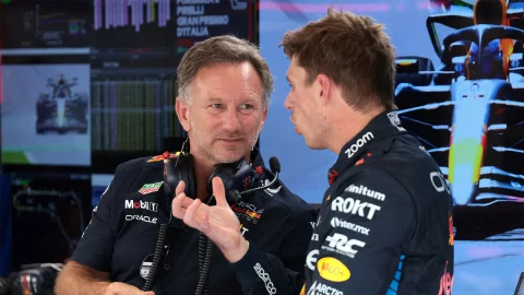 Christian Horner y Max Verstappen