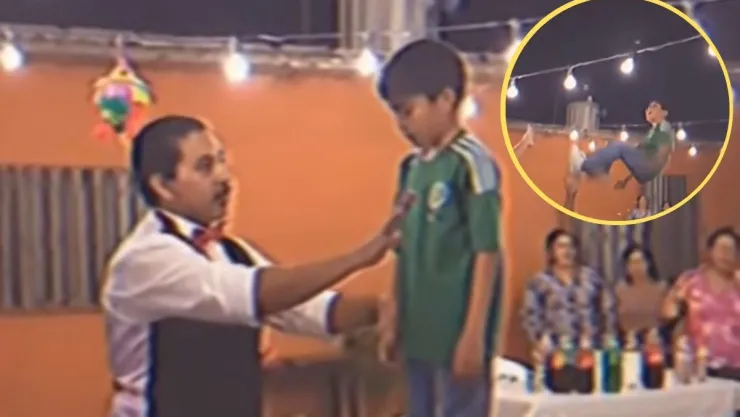Truco de magia con niño