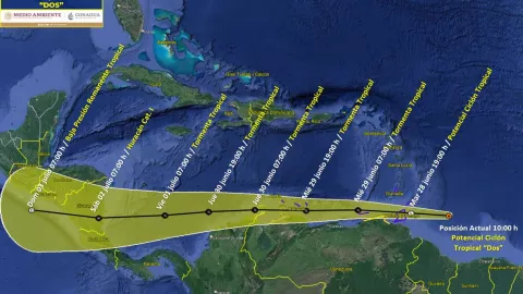Sin riesgo en Quintana Roo, así se encuentra ciclón tropical Dos