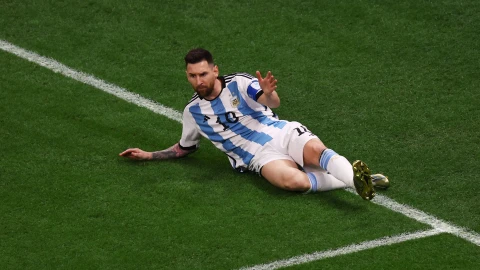 Festejo de Lionel Messi