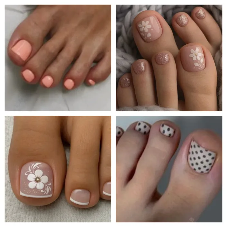 estilos de uñas de pies