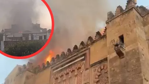 España: la Mezquita-Catedral de Córdoba, Patrimonio de la Humanidad, sufre un incendio este 8 de agosto
