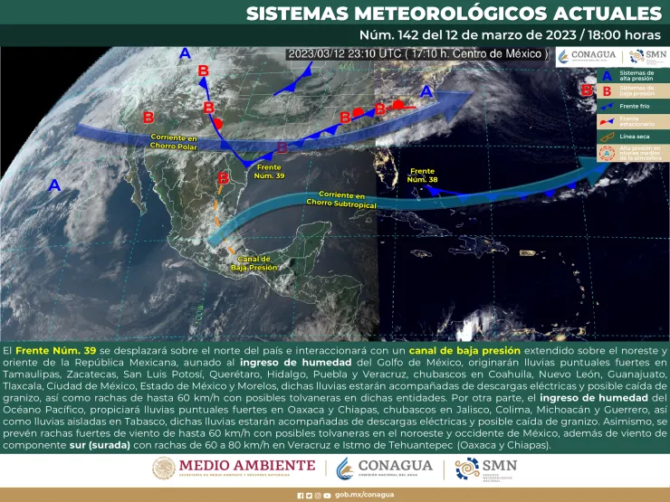Clima en México 13 de marzo Se esperan lluvias en todo el país ¡Abrígate!