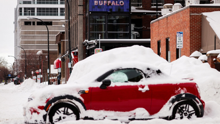 Nueva York, autos, nieve