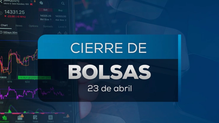 Cierre de Bolsas hoy 23 de abril de 2025.