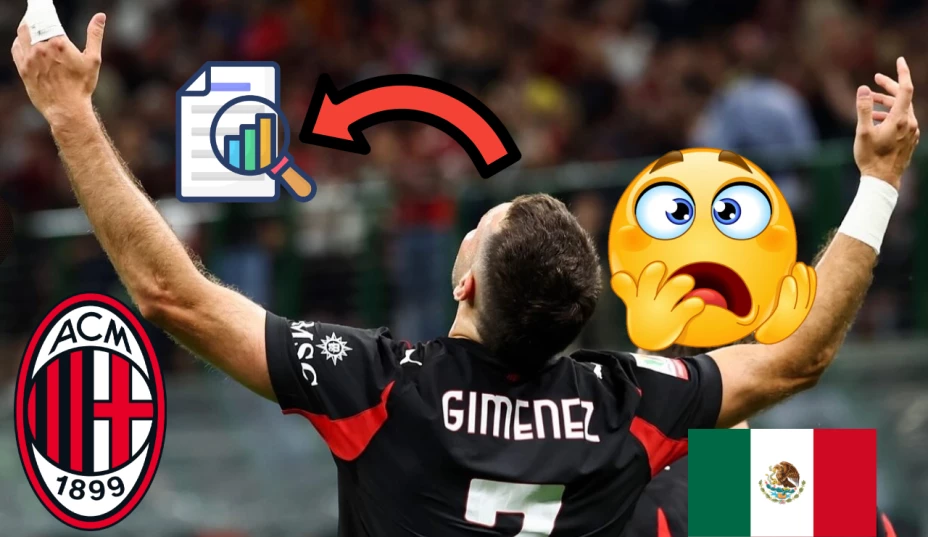 Nivel de Santi Gimenez preocupa en México: así jugó su último partido en Milan
