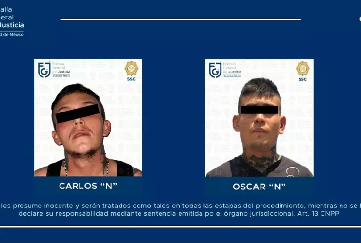 Fiscalía CDMX detiene a dos sujetos señalados de triple feminicidio