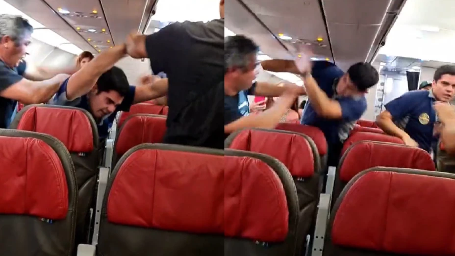 Pelea en avión  de Chile