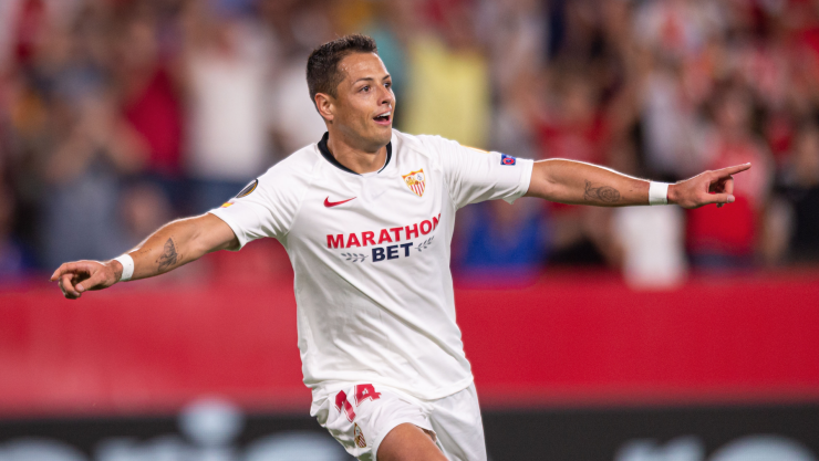 Gol de ‘Chicharito’ le dio el triunfo a Sevilla en Europa League