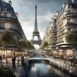La ciudad de París en el futuro, según IA