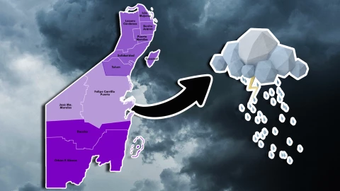 Estos son los MUNICIPIOS en los que LLOVERÁ hoy 25 de diciembre de 2025 en Quintana Roo.webp