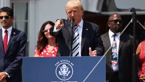 Donald Trump And America First Policy Institute Make Joint Announcement In NJ