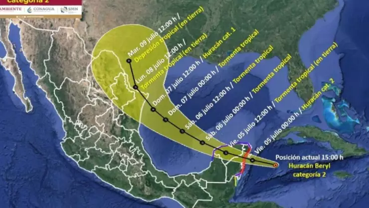 Expertos prevén que la tormenta tropical Beryl SE INTENSIFIQUE nuevamente a huracán