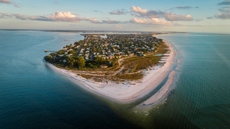una vista panorámica de la icónica isla Anna Maria Island