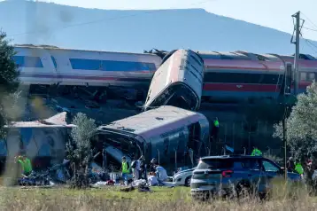 Choque de trenes cerca de Urda, en el centro de España.