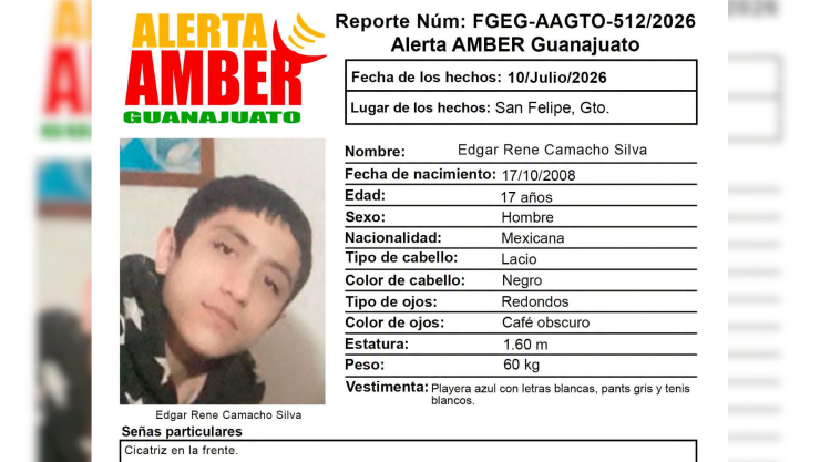 Alerta Amber buscan a Edgar Rene Camacho Silva desaparecido en San Felipe