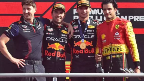 GP de Italia 2023: Checo Pérez sube al podio en segundo; Verstappen rompe récord