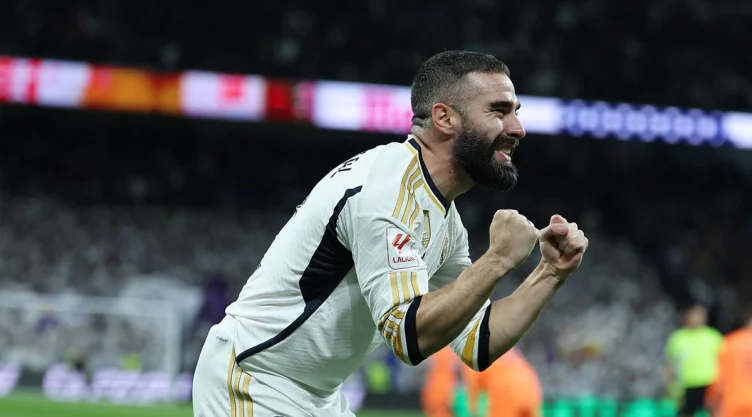 Dani Carvajal con el Real Madrid