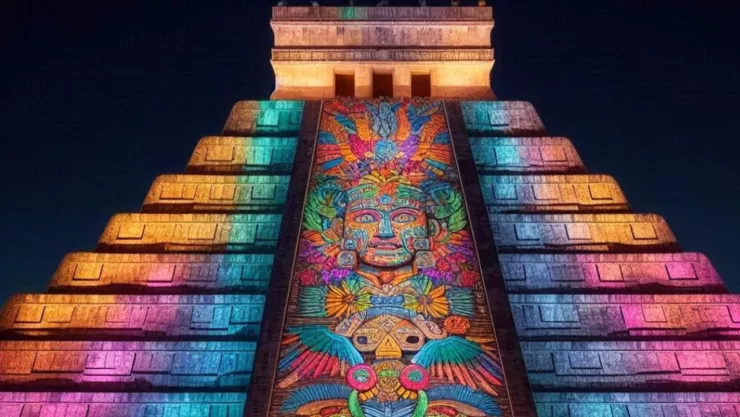 El pueblo maya y Felipe Carrillo Puerto sOn homenajeados con un video mapping en el Zócalo