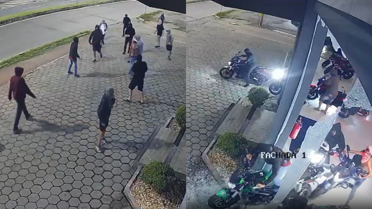 Sujetos en moto