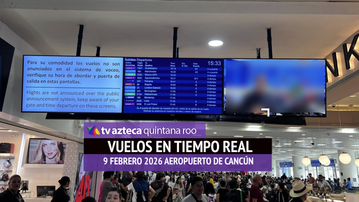 EN VIVO_ Estatus de vuelos hoy en el Aeropuerto de Cancún; viajes cancelados y demorados este 9 de febrero de 2026.webp