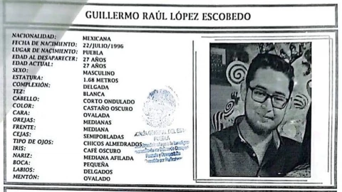 Reportan desaparecido a Guillermo Rául López Escobedo
