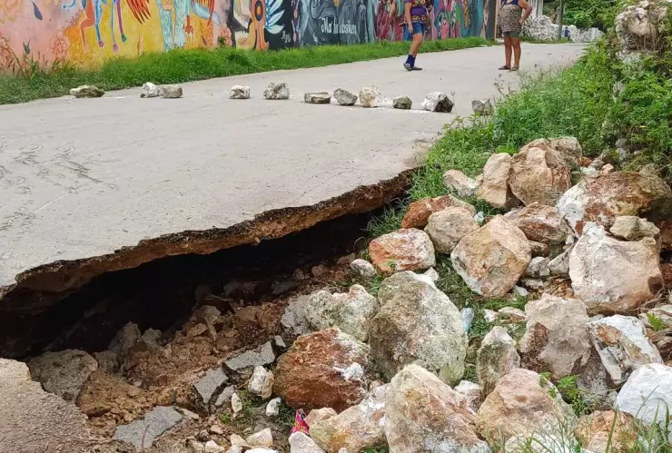 Socavones por lluvias en CDMX