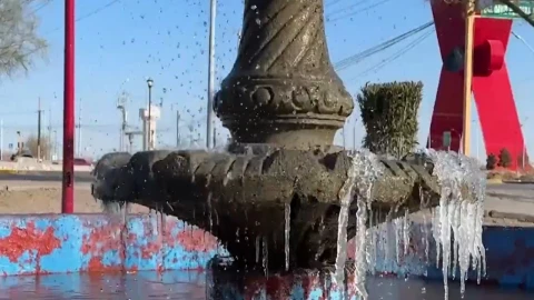 Frente Frío 24 congela a Chihuahua: Tuberías, parques y monumentos en crudo panorama invernal