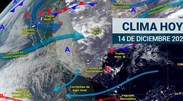 Clima en México 14 de diciembre de 2023