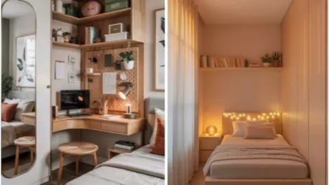 diseño recámara pequeña iluminación