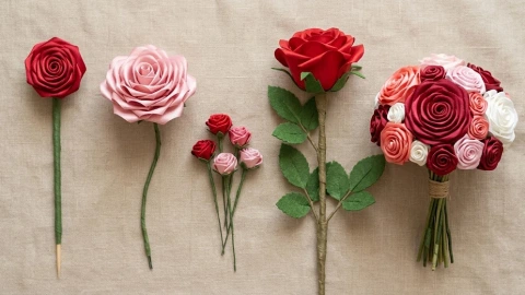 Rosas eternas con tallo