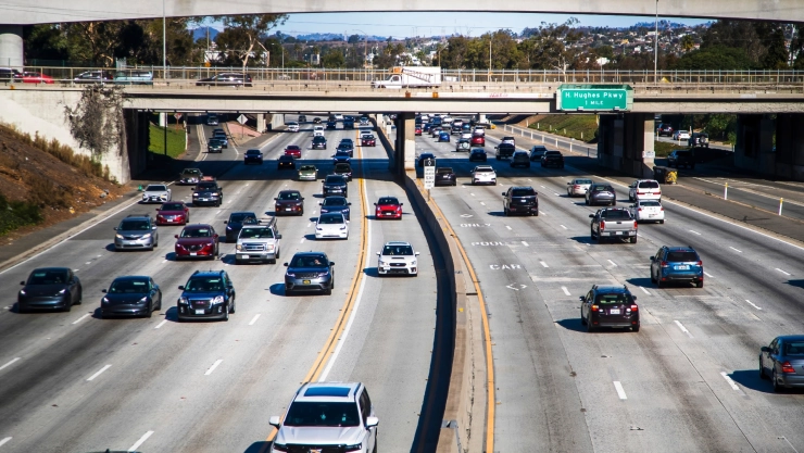 Vista aérea autopista California