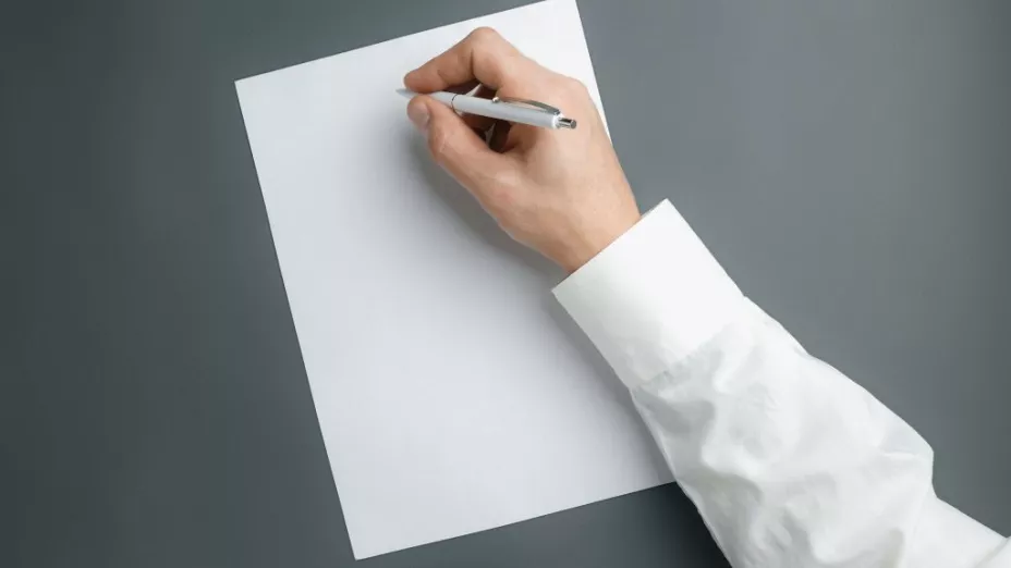 Firmar una hoja en blanco