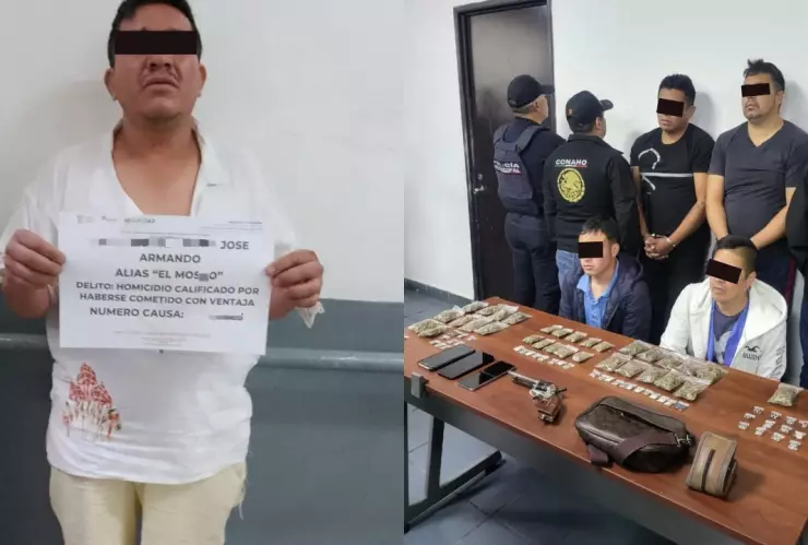 “El Mosco” y sus cuatro cómplices fueron detenidos en Tlalnepantla.