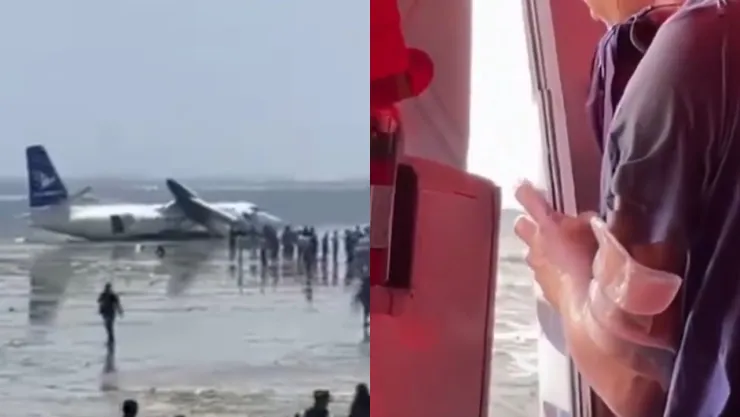 TENSO VIDEO | Avión cae al océano y pasajero graba TODO; las ventanas colapsaron ante la presión del agua