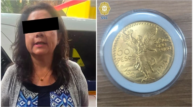 Venta de falso centenario en CDMX es decubierta y detienen a mujer.
